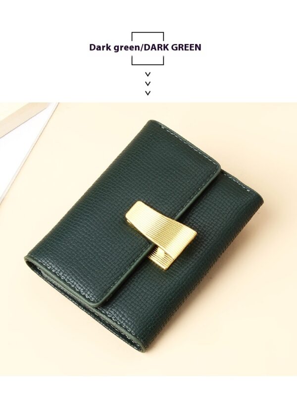 Women's High Sense Niche 70 Off Short Style Multiple Card Slots Multi-functional Leather Wallet - Image 6