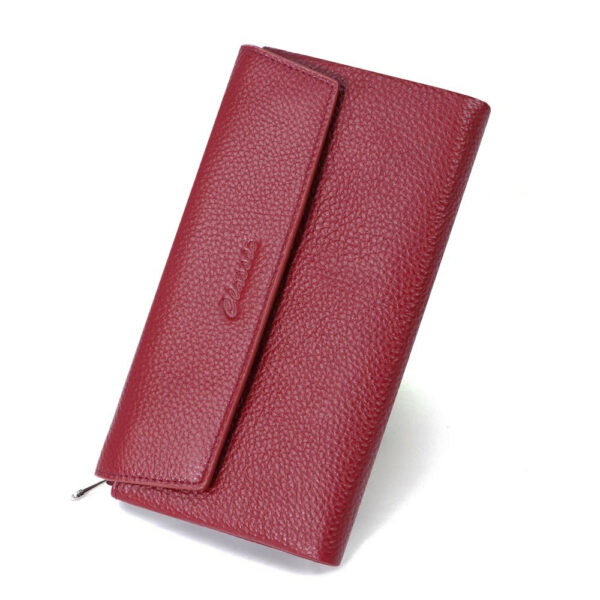 ⁦First Layer Cowhide Hand-held Long High-grade Leather Wallet⁩ - الصورة ⁦6⁩