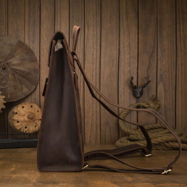 ⁦Genuine Leather England Style Men's Casual Travel Bag⁩ - الصورة ⁦3⁩