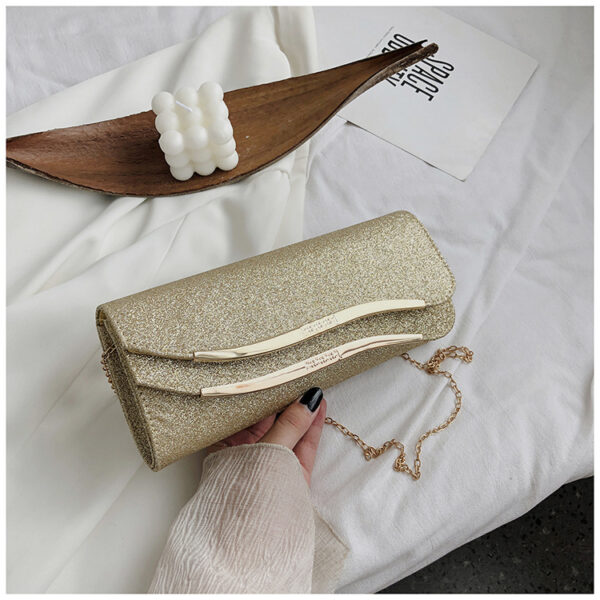 Simple Texture Chain Shoulder Messenger Bag - Image 5