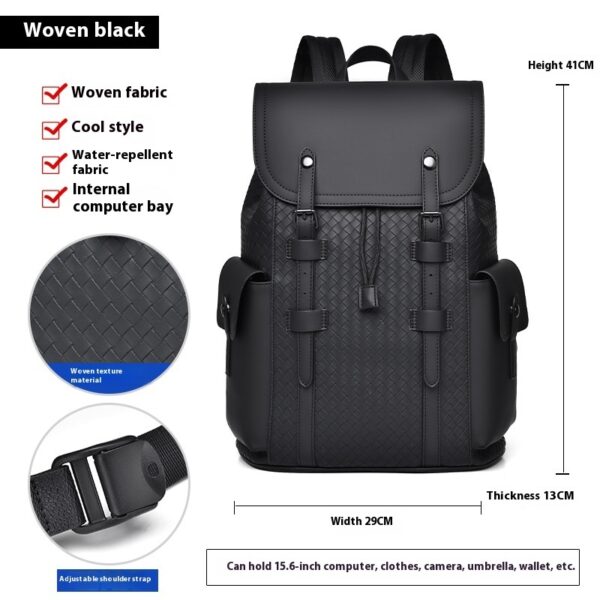 Curved Shoulder Strap New Men's Casual Business Travel Backpack - Image 5
