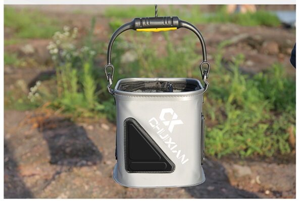 Fishing bucket with rope eva thickened fish bucket folding fish live fish box small fishing barrel fishing gear — изображение 2