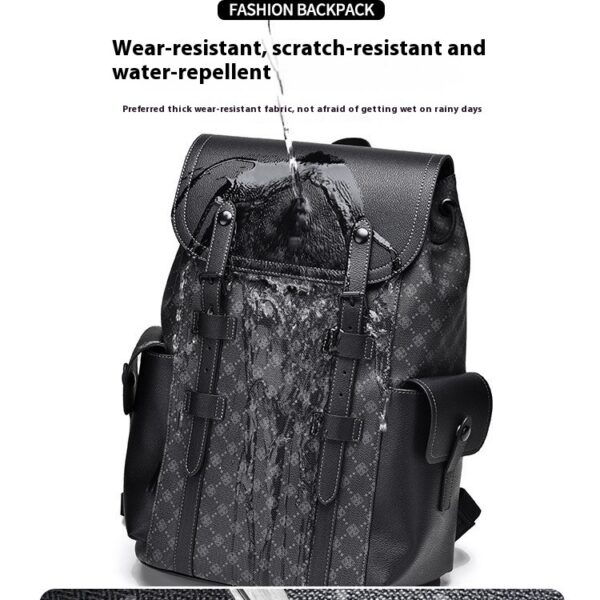 Curved Shoulder Strap New Men's Casual Business Travel Backpack - Image 3