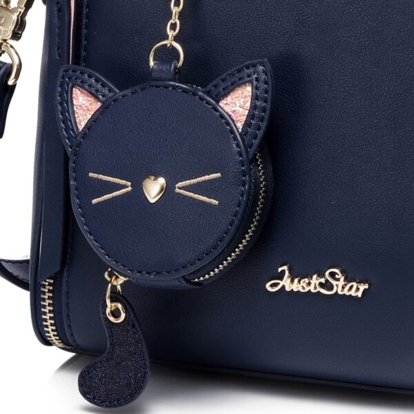 ⁦Embroidered cat lady handbag⁩ - الصورة ⁦3⁩