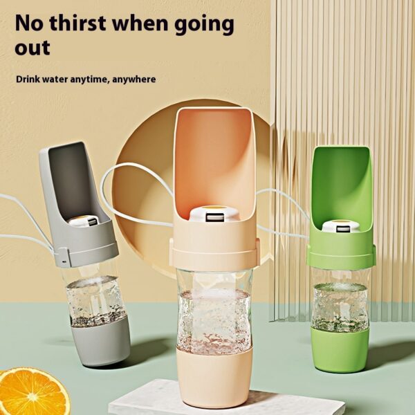 2 In 1 Travel Dog Water Bottle Pet Water Dispenser Feeder Drinking Feeder Dog Outing Water Feeder Pets Outdoor Portable Cup Pet Products - Imagen 4