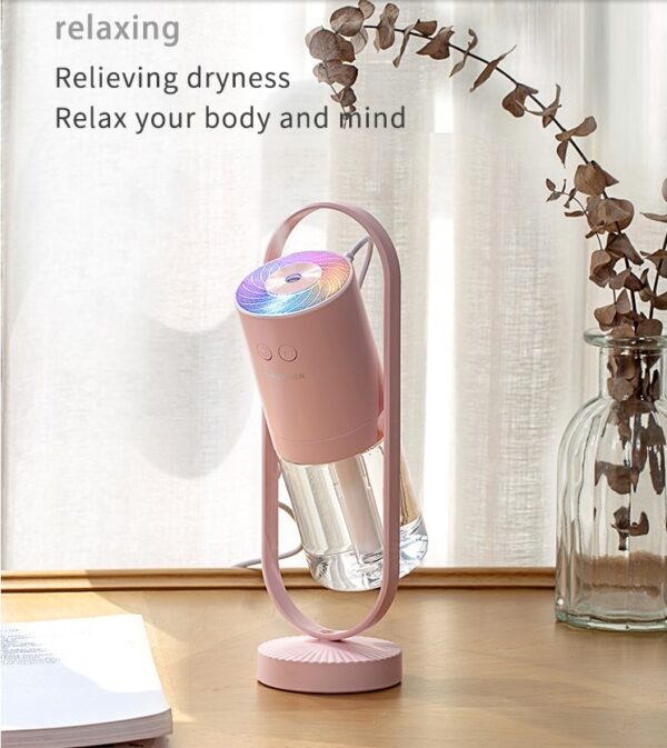 ⁦Magic Shadow USB Air Humidifier For Home With Projection Night Lights Ultrasonic Car Mist Maker Mini Office Air Purifier⁩ - الصورة ⁦4⁩