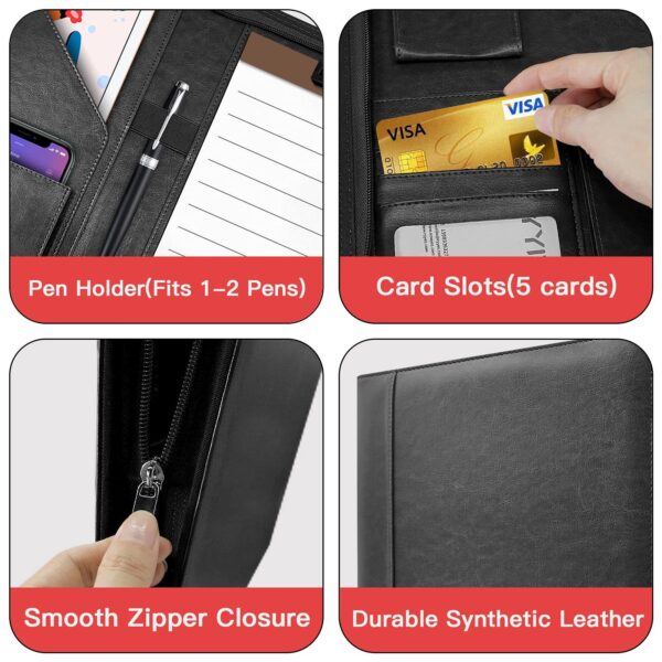 Zipper Buggy Bag Leather Planning Loose-leaf Envelope Storage Bag - Image 3