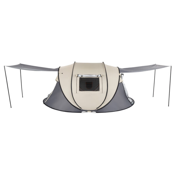 ⁦Khaki Boat Type Quick Opening Camping Tent Fiber Pole Polyester Cloth⁩ - الصورة ⁦8⁩