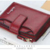 Short Multiple Card Slots Buckle Driving License Card Holder Zipper Wallet