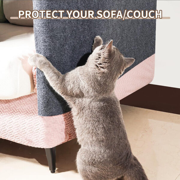 ⁦Self-Adhesive Carpet Cats Scratch Board Wall Anti Cat Scratch Sofa Diy Cats Scratch Board Sofa Protection Paws Sharpen Trimmable Pet Products⁩ - الصورة ⁦4⁩