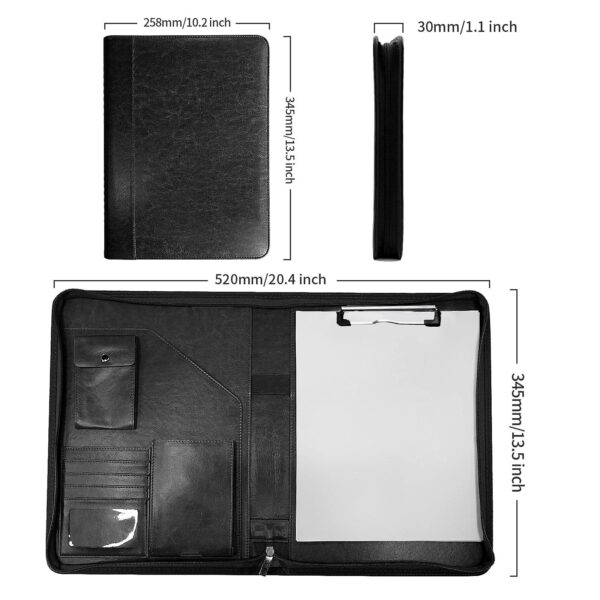 Zipper Buggy Bag Leather Planning Loose-leaf Envelope Storage Bag - Image 6
