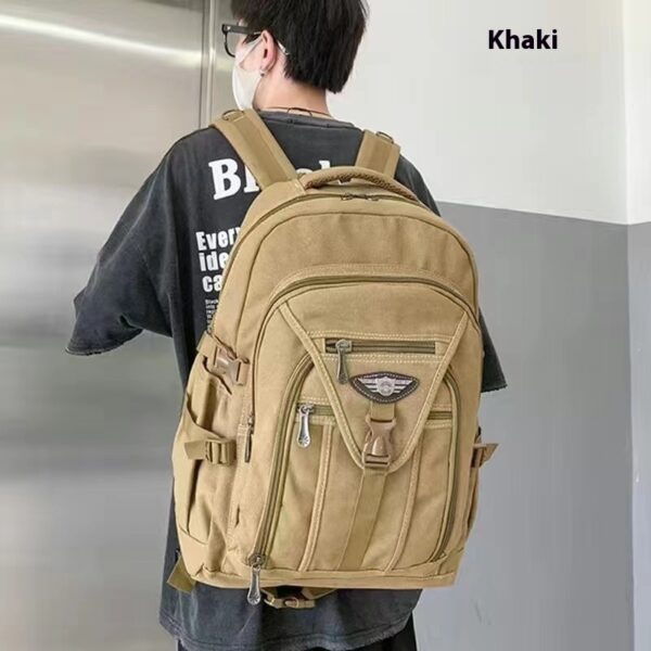 Thick Canvas Backpack Men's Wear-resistant And Durable - Image 3