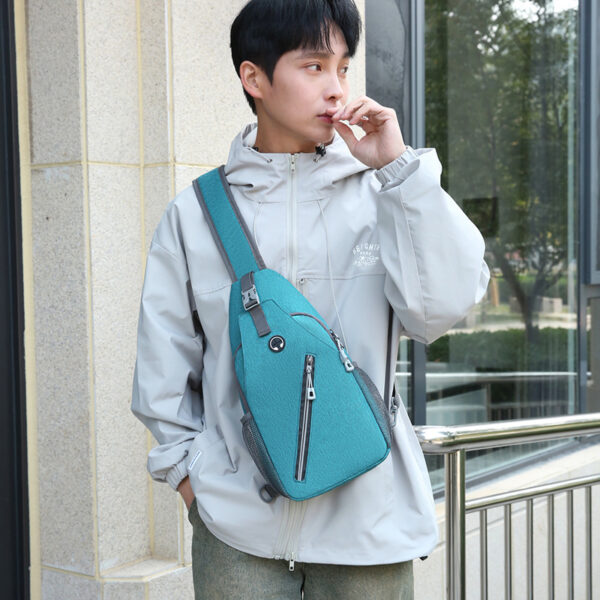 ⁦New Multifunctional Men's Shoulder Crossbody Bag Male Hard-Wearing Canvas Shoulder Messenger Bags Chest Bag⁩ - الصورة ⁦3⁩