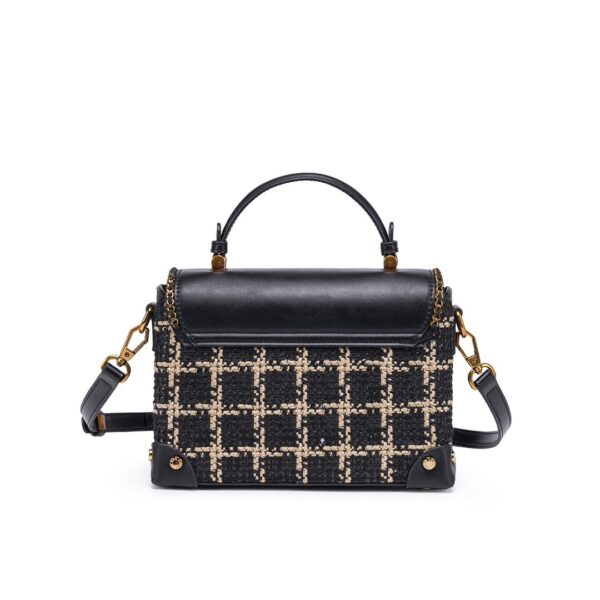 Houndstooth Portable Shoulder Crossbody Small Square Bag - Image 3