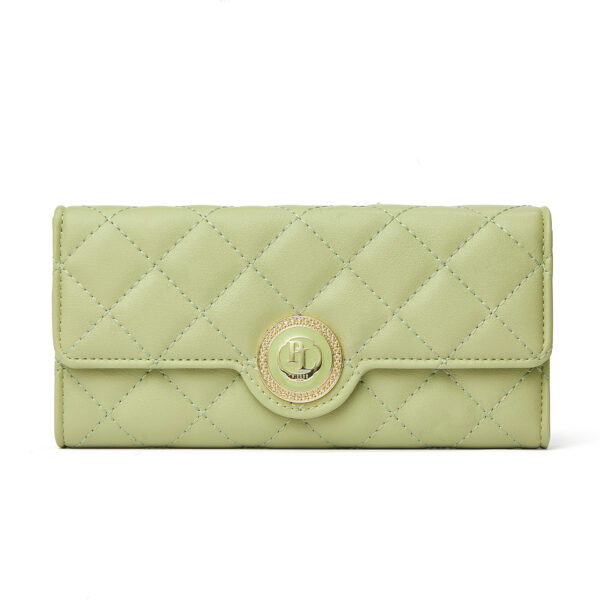 Rhombus Wallet Women's Long Tri-fold Large Capacity - Image 4