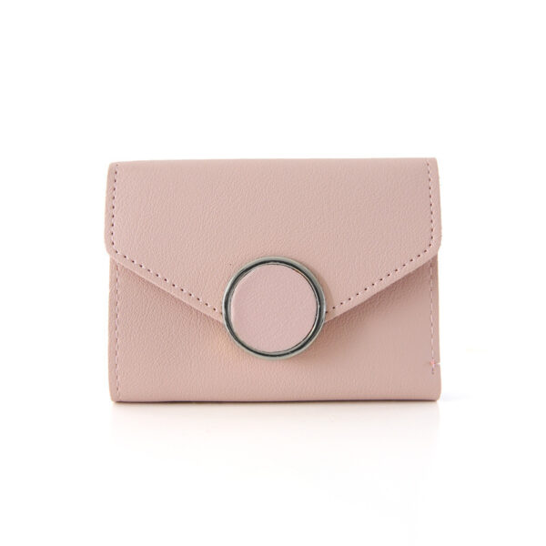 ⁦Ring British Retro Lychee Pattern Women's Solid Color Tri-fold Wallet⁩ - الصورة ⁦6⁩