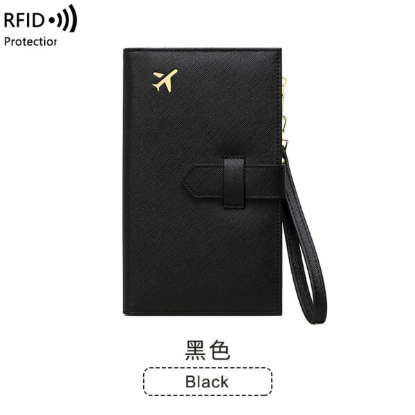 ⁦RFID Anti-magnetic Passport Holder Multifunctional Long Ladies Wallet⁩ - الصورة ⁦4⁩