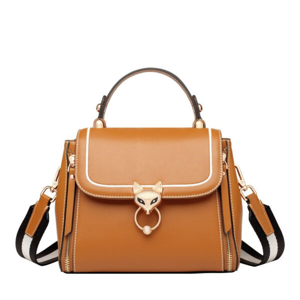 ⁦Fashion Lady Handbag Women Chic Shoulder Purse Female Split Leather Stylish Crossbody Bags Large Capacity⁩ - الصورة ⁦4⁩