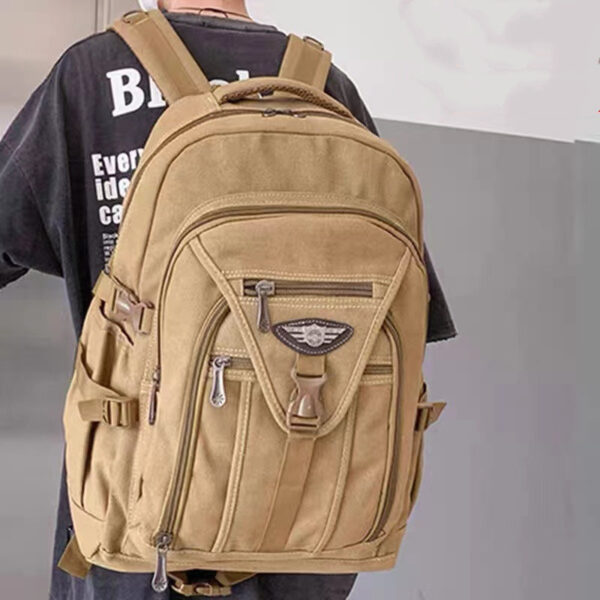 Thick Canvas Backpack Men's Wear-resistant And Durable