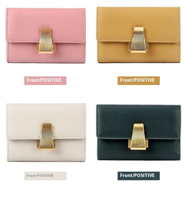 Women's High Sense Niche 70 Off Short Style Multiple Card Slots Multi-functional Leather Wallet - Image 4