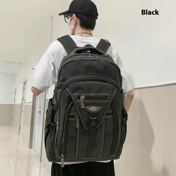 Thick Canvas Backpack Men's Wear-resistant And Durable - Image 4