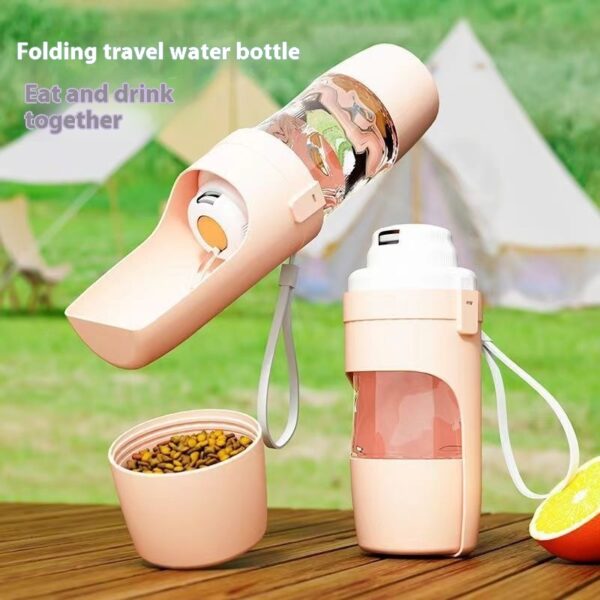 2 In 1 Travel Dog Water Bottle Pet Water Dispenser Feeder Drinking Feeder Dog Outing Water Feeder Pets Outdoor Portable Cup Pet Products - Imagen 2