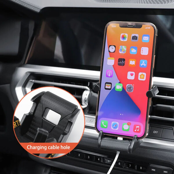 ⁦Racing Seat Shape Car Phone Holder Auto Air Vent Mobile Phone Clip 360 Degree Rotatable Car Cellphone Rack For Car Interior⁩ - الصورة ⁦3⁩