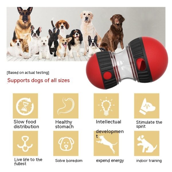 ⁦Food Dispensing Dog Toy Tumbler Leaky Food Ball Puzzle Toys Interactive Slowly Feeding Protect Stomach Increase Intelligence Pets Toy Pet Products⁩ - الصورة ⁦3⁩