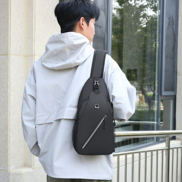 ⁦New Multifunctional Men's Shoulder Crossbody Bag Male Hard-Wearing Canvas Shoulder Messenger Bags Chest Bag⁩ - الصورة ⁦6⁩