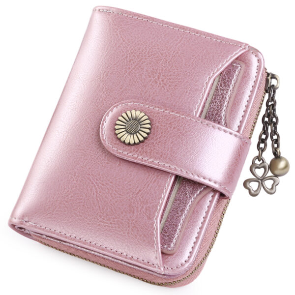 Oil Wax Genuine Leather Lady's Wallet European And American Style - Image 10