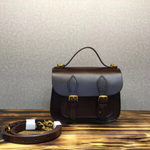 Vintage Tree Cream Leather Portable Messenger Bag