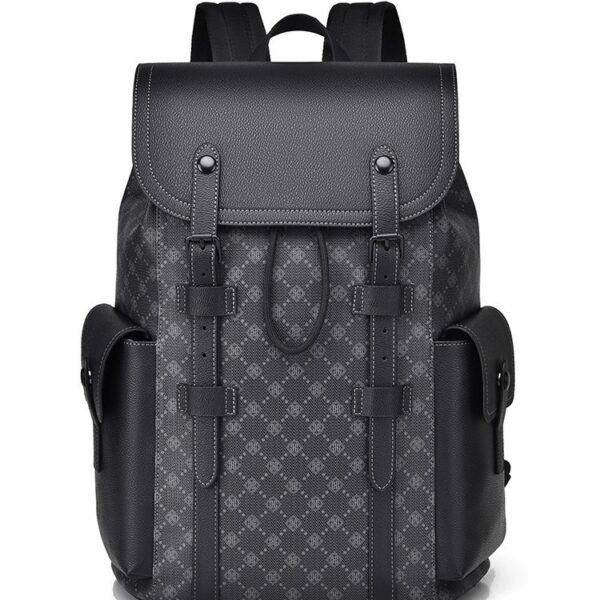 Curved Shoulder Strap New Men's Casual Business Travel Backpack - Image 4