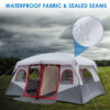 d10c88dc-068c-4909-9cb4-830a9e27e009-1.jpg 10 Person Red, White, And Gray Two Room Camping Tent
