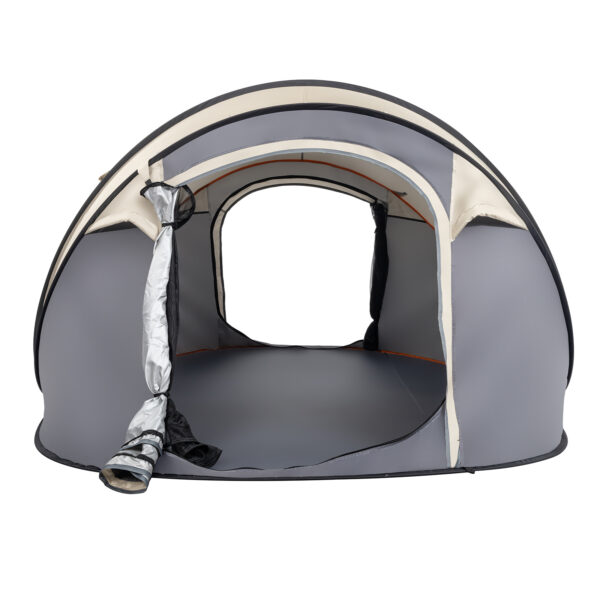 ⁦Khaki Boat Type Quick Opening Camping Tent Fiber Pole Polyester Cloth⁩ - الصورة ⁦7⁩
