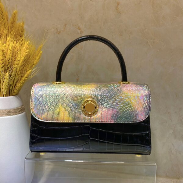 Python Leather Pouch Handbag Genuine - Image 3