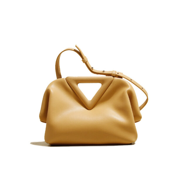 Triangle Cloud Bag Leather Diagonal Handbag - Image 7