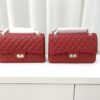 Leather Underarm Small Square Bag Diamond Chain Crossbody Bag