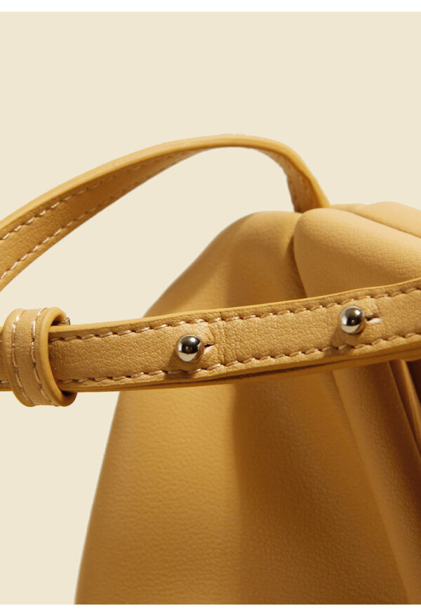 Triangle Cloud Bag Leather Diagonal Handbag - Image 6