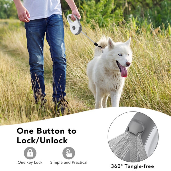 ⁦Retractable Reflective Dog Walking Tractor For Pet Products⁩ - الصورة ⁦2⁩