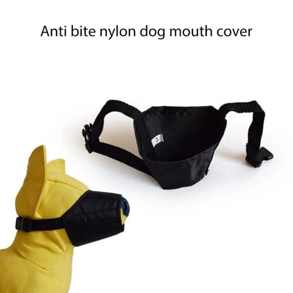 Dog Muzzle - Adjustable Soft Breathable Tribal Nylon Dog Mouth Guard Cover For Small, Medium And Large Dogs, Anti Chewing, Barking & Biting - Imagen 4