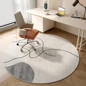 Living Room Round Carpet Household Absorbent Non-slip Crystal Velvet Carpet