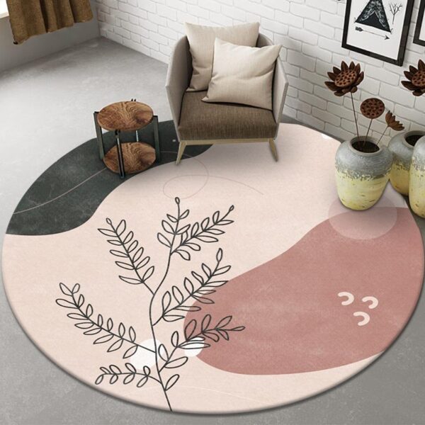 ⁦Living Room Round Carpet Ins Wind Vision Abstract Printing⁩ - الصورة ⁦3⁩