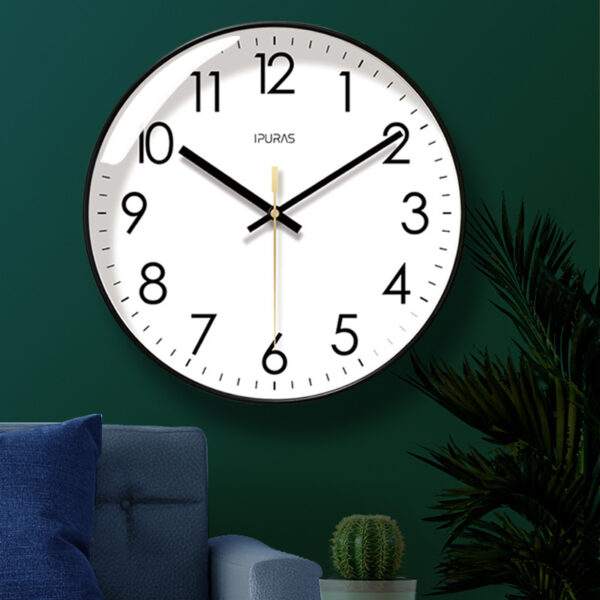 ⁦Simple Household Silent Sweep Second Quartz Wall Clock⁩ - الصورة ⁦6⁩