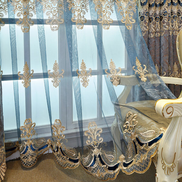 ⁦Living Room Bedroom Embroidered Curtain Shading⁩ - الصورة ⁦8⁩