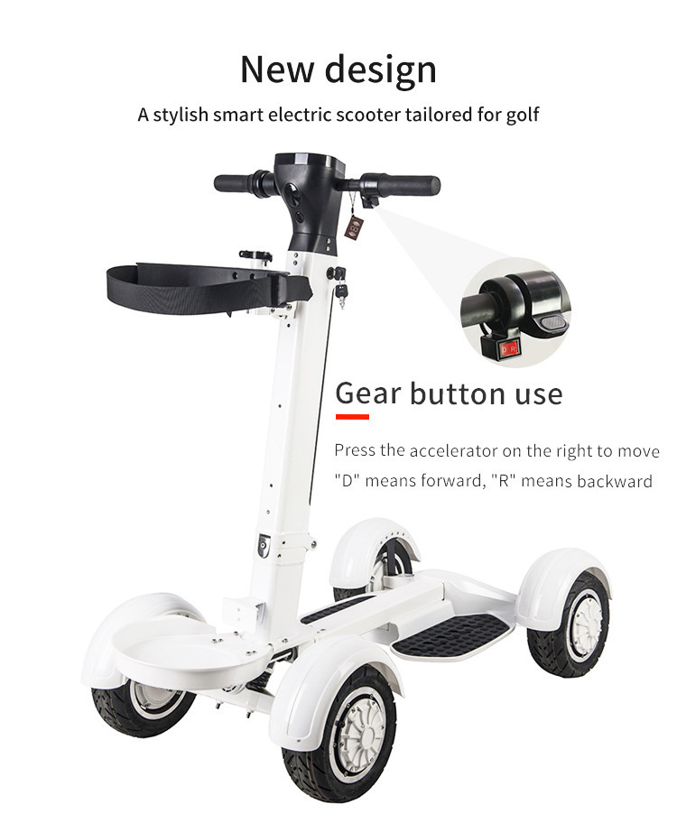 Four Wheel Golf Electric Folding Light Longboard Lawn Course Scooter - الصورة 4