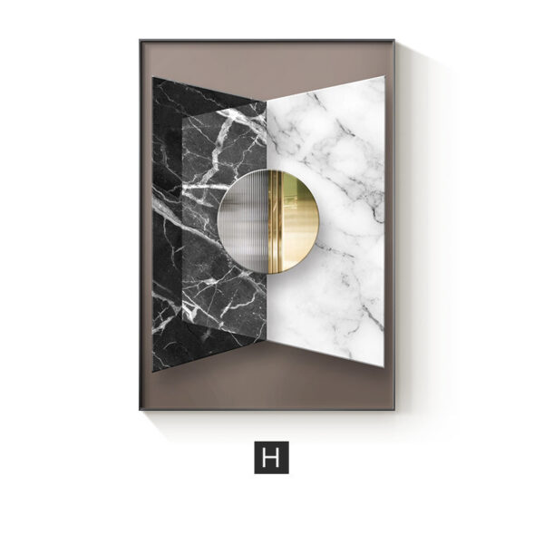 Abstract Geometric Canvas Painting Picture Home Decor Wall Poster - Image 2