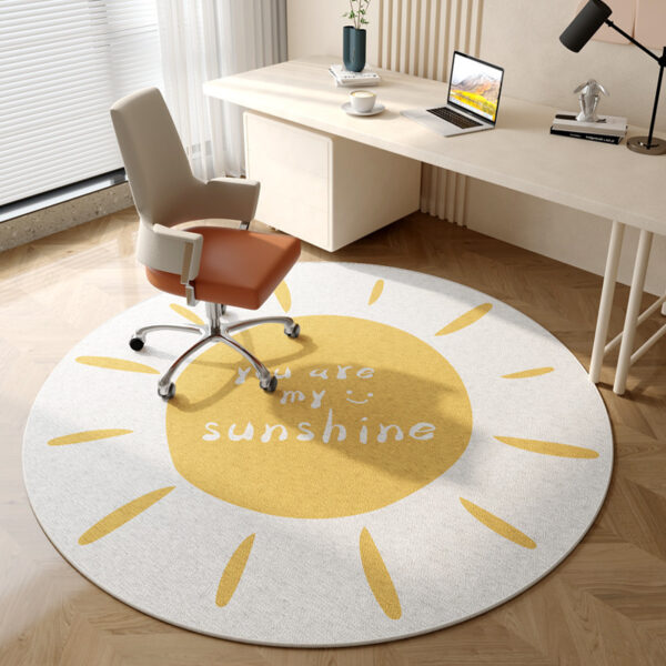 ⁦Living Room Round Carpet Household Absorbent Non-slip Crystal Velvet Carpet⁩ - الصورة ⁦5⁩