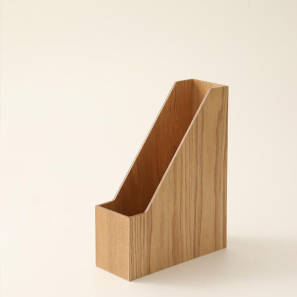 Single Barrel Wooden Study Storage Box Vertical Desktop File Organize Fantastic - Image 4