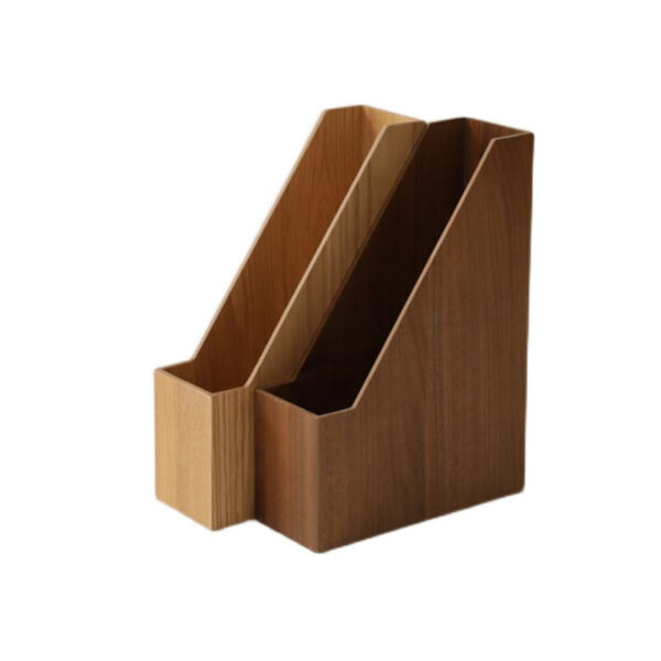 Single Barrel Wooden Study Storage Box Vertical Desktop File Organize Fantastic - Image 5