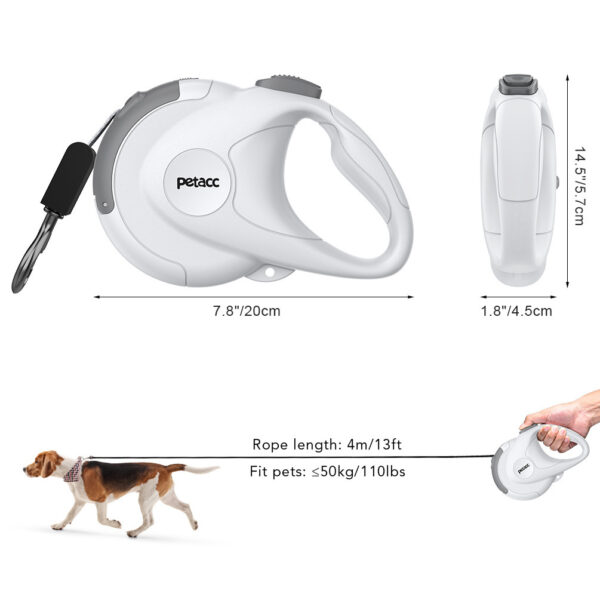 ⁦Retractable Reflective Dog Walking Tractor For Pet Products⁩ - الصورة ⁦3⁩